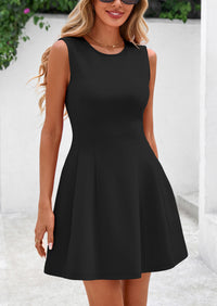 PRETTYGARDEN Women's Short Summer Dress Elegant Classy A Line Sleeveless Tank Graduation Cocktail Party Mini Dresses