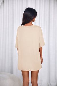 PRETTYGARDEN 2 Piece Sets for Women Summer Lounge Short Set Spring Matching Biker Shorts V Neck Oversized Shirt Clothing PRETTYGARDEN