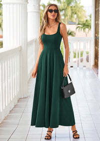PRETTYGARDEN Cocktail Dresses for Women Formal Summer Sleeveless A Line Long Flowy Spring Wedding Guest Party Midi Dress