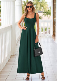 PRETTYGARDEN Cocktail Dresses for Women Formal Summer Sleeveless A Line Long Flowy Spring Wedding Guest Party Midi Dress