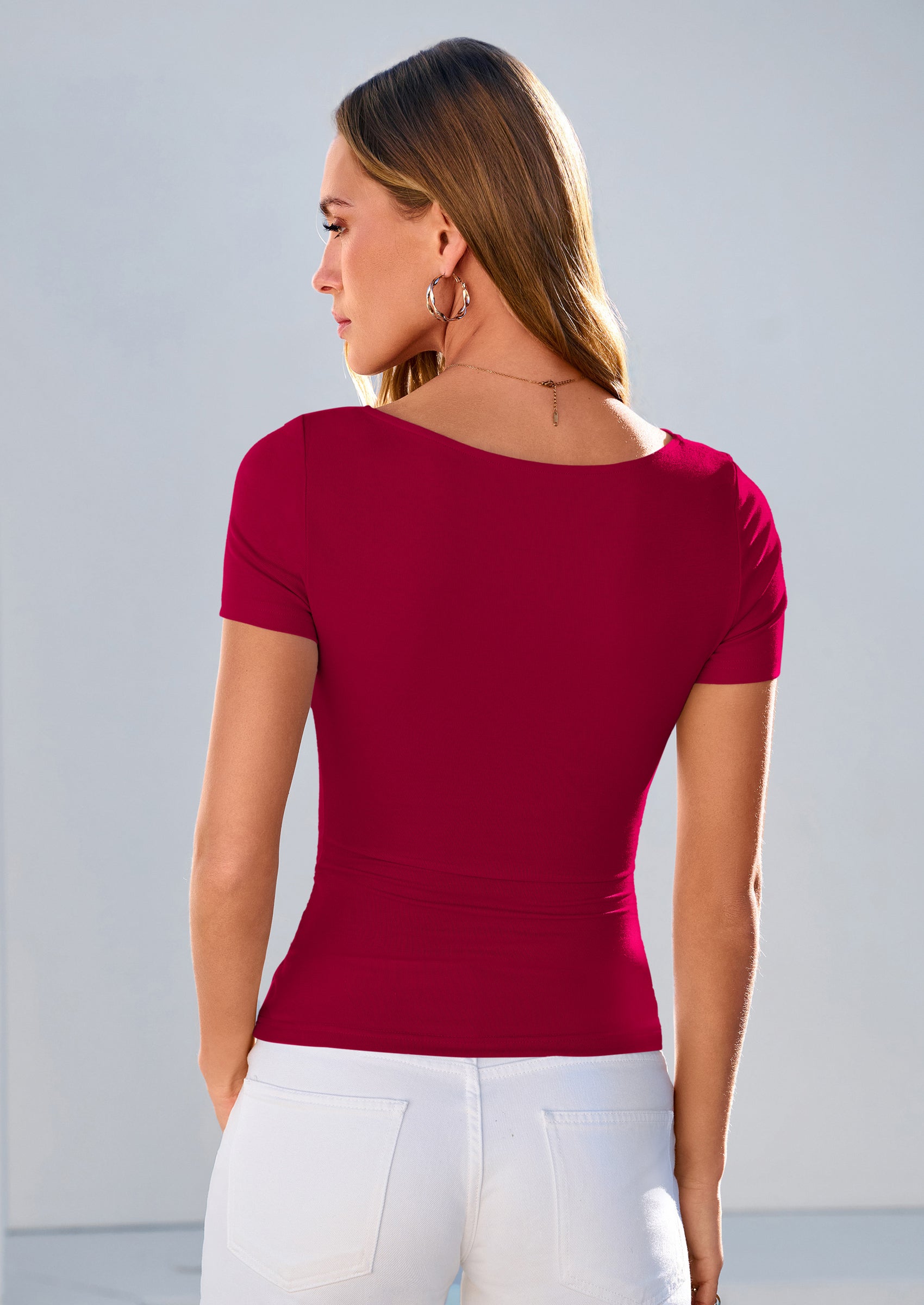 PRETTYGARDEN Women's Summer Asymmetrical Y2K Tops Trendy Ribbed Short Sleeve Fitted Tee Shirts Spring Fashion Clothing