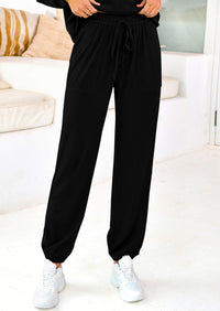 KIRUNDO Lounge Sets for Women Travel Airport Outfits Lightweight Tops Drawstring Pants Tracksuit Jogger Set Postpartum