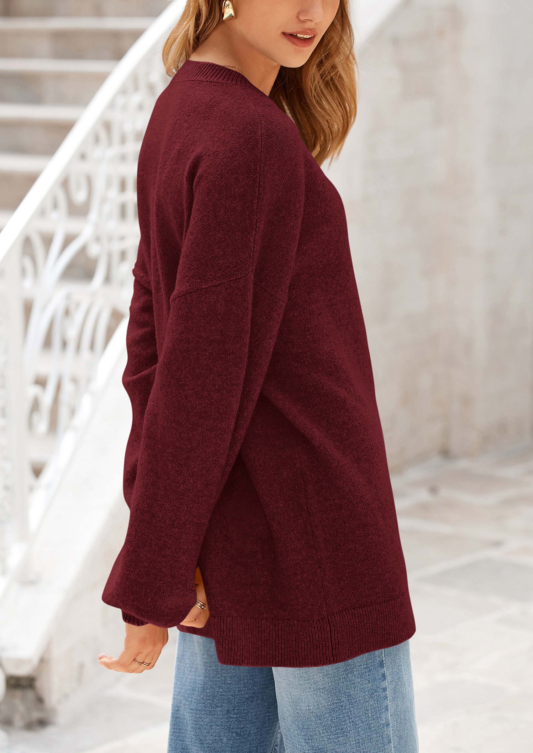 PRETTYGARDEN Women's Fall Sweaters Casual Crew Neck Long Sleeve Pullover Tops Ribbed Knit Loose Fit Winter Clothes