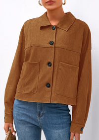 PRETTYGARDEN Women's Faux Suede Cropped Jacket Casual Lightweight Fall Fashion Winter Coats Outerwear Trendy Clothes