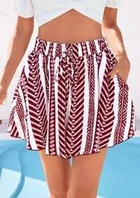 PRETTYGARDEN Women's Flowy Shorts Summer Fashion Beach Vacation Clothes Casual High Waist Wide Leg Ruffle Shorts