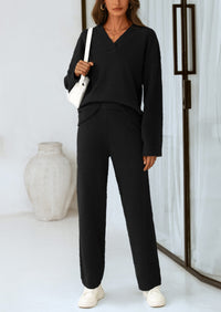 PRETTYGARDEN Lounge Sets for Women Two Piece Sweaters Pajama Set Fall Fashion Loungewear Outfits Matching Winter Clothes