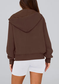 PRETTYGARDEN Hoodies For Women Sweatshirt Zip Up Hoodie Fall Fashion Trendy Long Sleeve Jackets Winter Clothing Outfits