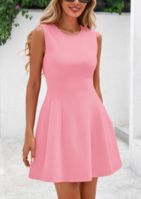 PRETTYGARDEN Women's Short Summer Dress Elegant Classy A Line Sleeveless Tank Graduation Cocktail Party Mini Dresses