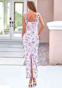 PRETTYGARDEN Women's Spring Wedding Guest Dress Summer Formal Sleeveless Elegant Floral Lace Cocktail Maxi Long Dresses