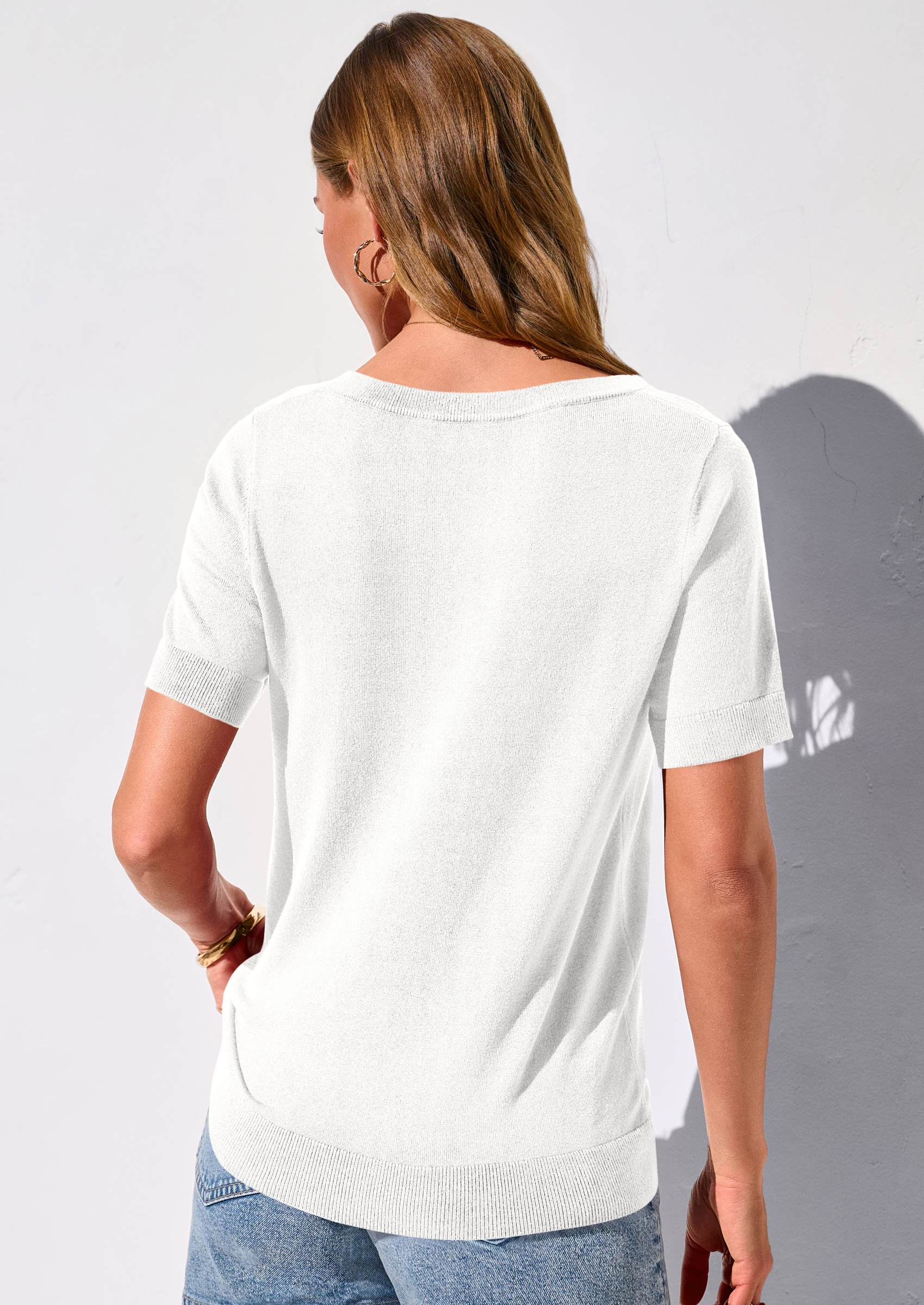 PRETTYGARDEN Womens Short Sleeve Sweater V Neck Trendy Pullover Tops Summer Spring Loose Lightweight Casual Blouse PRETTYGARDEN