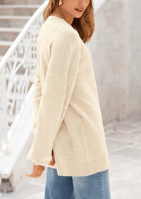 PRETTYGARDEN Women's Fall Sweaters Casual Crew Neck Long Sleeve Pullover Tops Ribbed Knit Loose Fit Winter Clothes