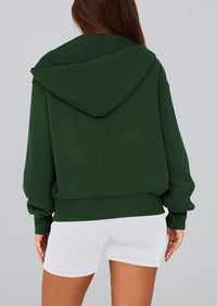 PRETTYGARDEN Hoodies For Women Sweatshirt Zip Up Hoodie Fall Fashion Trendy Long Sleeve Jackets Winter Clothing Outfits