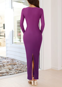 PRETTYGARDEN Bodycon Maxi Dress Fall Floral Long Sleeve Sexy Mesh Cocktail Wedding Guest Long Dresses