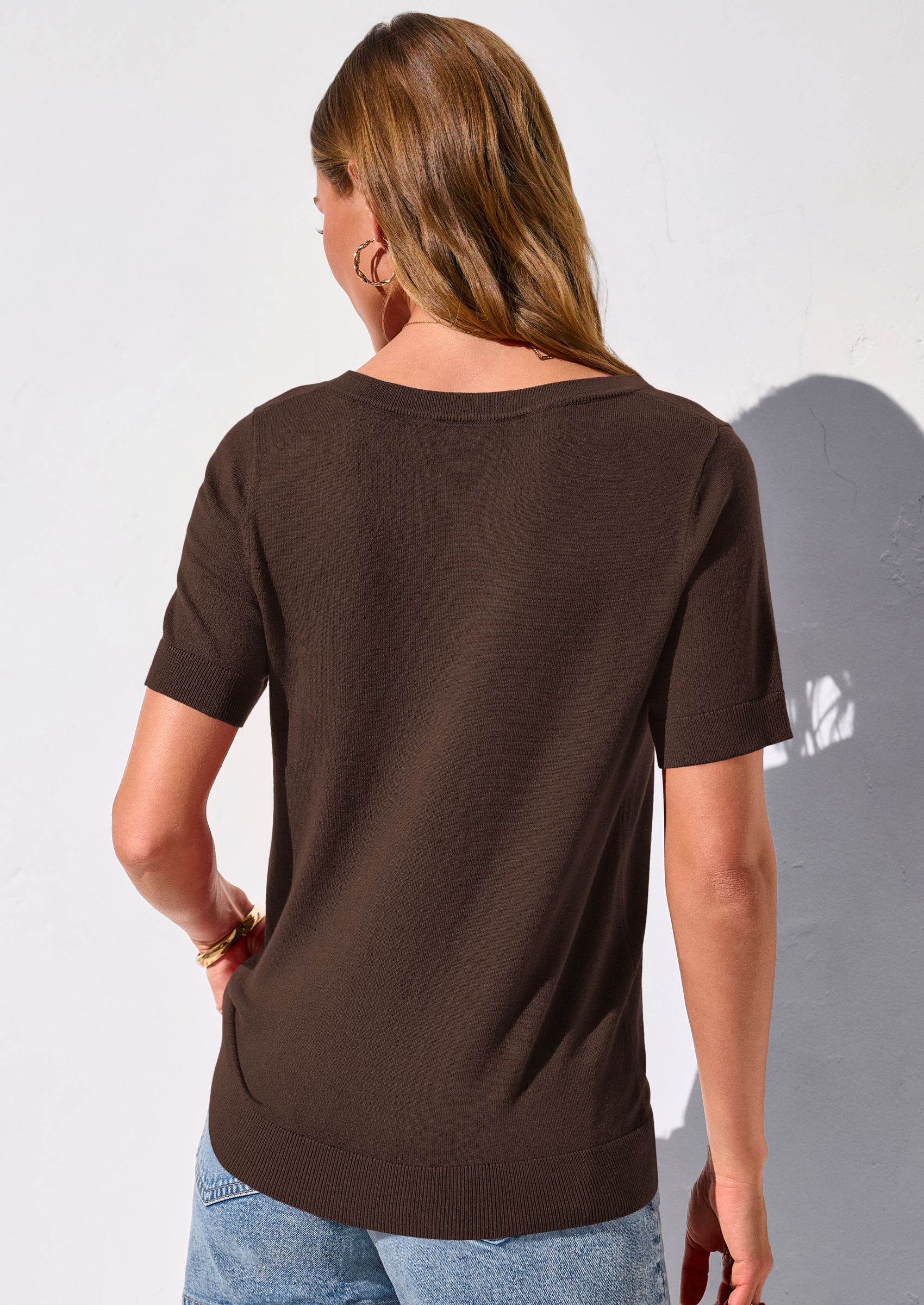 PRETTYGARDEN Womens Short Sleeve Sweater V Neck Trendy Pullover Tops Summer Spring Loose Lightweight Casual Blouse PRETTYGARDEN