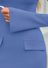 PRETTYGARDEN Womens Fall Long Sleeve Mini Dress Trendy Boat Neck Bodycon Knit Elegant Short Party Dresses