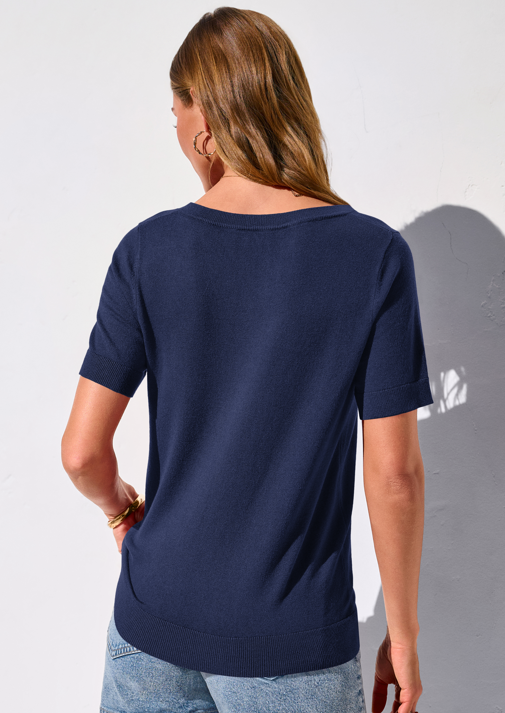 PRETTYGARDEN Womens Short Sleeve Sweater V Neck Trendy Pullover Tops Summer Spring Loose Lightweight Casual Blouse PRETTYGARDEN