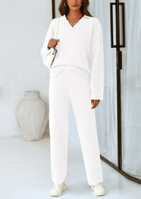 PRETTYGARDEN Lounge Sets for Women Two Piece Sweaters Pajama Set Fall Fashion Loungewear Outfits Matching Winter Clothes