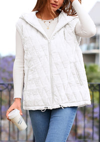 PRETTYGARDEN Women's Fall Spring Vest Casual Sleeveless Hooded Zip Up Jacket Trendy Winter Coat Outerwear PRETTYGARDEN