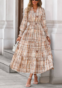 PRETTYGARDEN Women's Floral Maxi Dress Spring Long Sleeve V Neck Casual A Line Long Flowy Boho Party Dresses