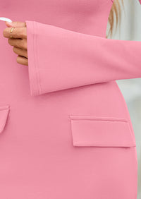 PRETTYGARDEN Womens Fall Long Sleeve Mini Dress Trendy Boat Neck Bodycon Knit Elegant Short Party Dresses