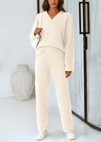 PRETTYGARDEN Lounge Sets for Women Two Piece Sweaters Pajama Set Fall Fashion Loungewear Outfits Matching Winter Clothes