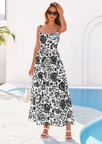 PRETTYGARDEN Womens Spring Boho Maxi Dress Eyelet Floral Long Flowy Sundresses Summer Beach Vacation Clothes PRETTYGARDEN