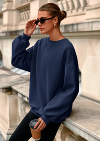 PRETTYGARDEN Oversized Sweatshirt for Women Fall Outfits Crewneck Long Sleeve Tops Fleece Pullover Winter Clothing