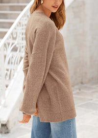 PRETTYGARDEN Women's Fall Sweaters Casual Crew Neck Long Sleeve Pullover Tops Ribbed Knit Loose Fit Winter Clothes