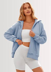 PRETTYGARDEN Women's Zip Up Y2K Hoodies Casual Long Sleeve Sweatshirts Fall Spring Track Jackets with Pockets