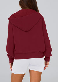 PRETTYGARDEN Hoodies For Women Sweatshirt Zip Up Hoodie Fall Fashion Trendy Long Sleeve Jackets Winter Clothing Outfits