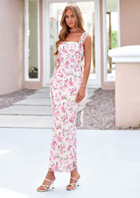 PRETTYGARDEN Women's Spring Wedding Guest Dress Summer Formal Sleeveless Elegant Floral Lace Cocktail Maxi Long Dresses