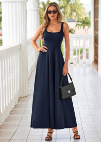 PRETTYGARDEN Cocktail Dresses for Women Formal Summer Sleeveless A Line Long Flowy Spring Wedding Guest Party Midi Dress