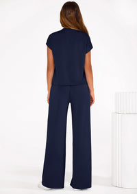 PRETTYGARDEN Womens 2 Piece Outfits Casual Cap Sleeve Lounge Set Summer Tracksuits Matching Sets Beach Fashion Travel Clothes PRETTYGARDEN