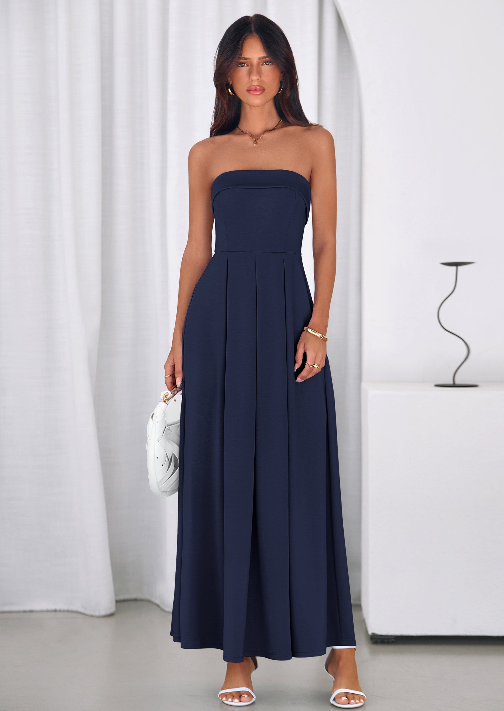 formal dress summer PRETTYGARDEN Cocktail Dresses for Women Summer Formal Elegant Tube Top