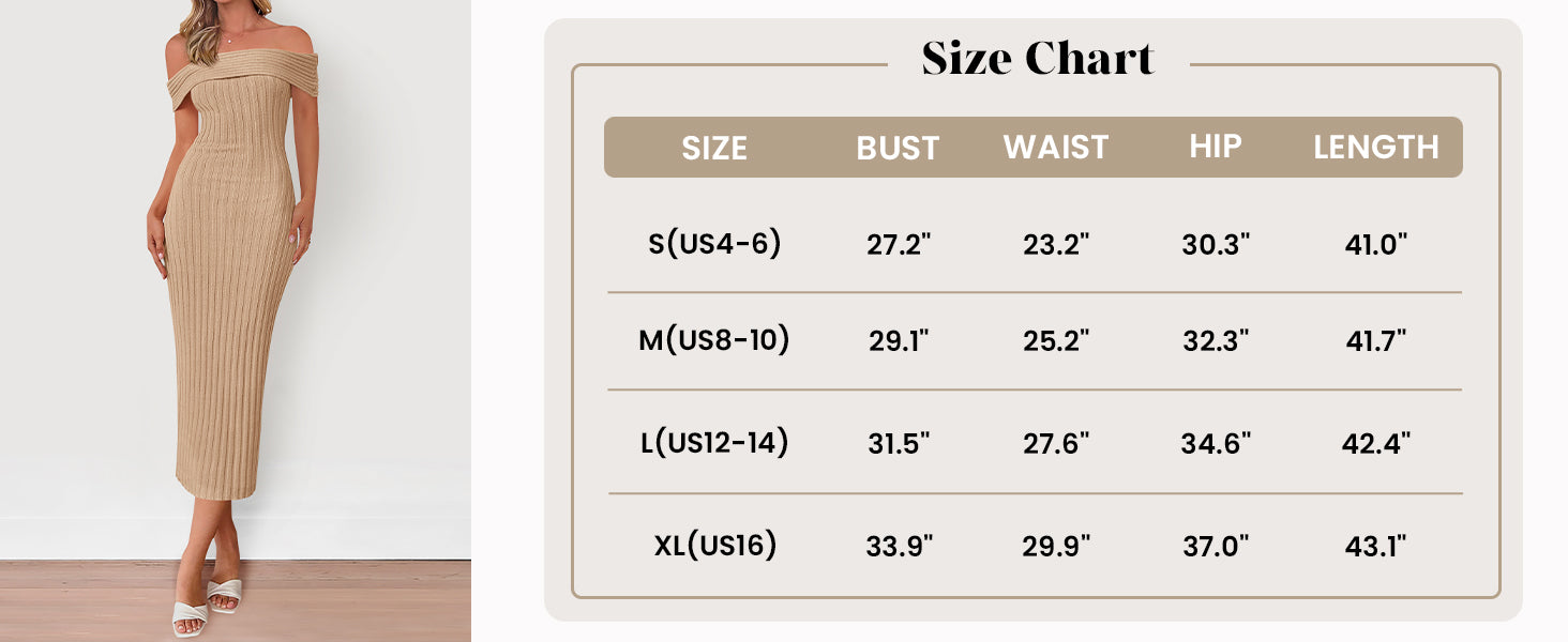 PRETTYGARDEN Summer Dresses for Women Formal Off The Shoulder Midi Bodycon Ribbed Knit Spring Wedding Guest Dress