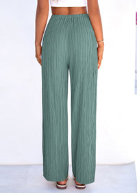 PRETTYGARDEN Womens Palazzo Pants Summer Fashion High Waisted Wide Leg Drawstring Flowy Beach Trousers with Pockets PRETTYGARDEN