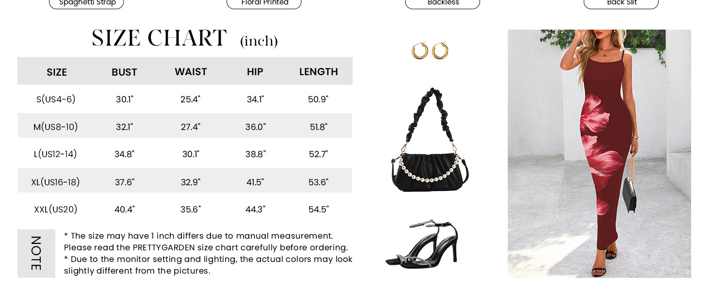 PRETTYGARDEN Womens Floral Maxi Dress Sexy Spaghetti Strap Slip Bodycon Mesh Beach Vacation Dresses