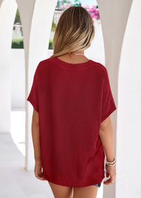 PRETTYGARDEN Women's Spring Short Sleeve Sweaters Lightweight V Neck Casual Going Out Summer T PRETTYGARDEN