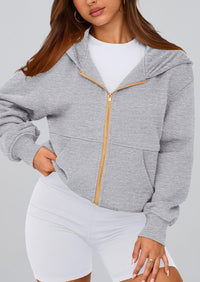 PRETTYGARDEN Hoodies For Women Sweatshirt Zip Up Hoodie Fall Fashion Trendy Long Sleeve Jackets Winter Clothing Outfits