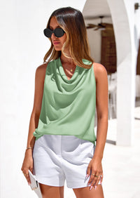 PRETTYGARDEN Women's Tie Halter Going Out Tops Summer Cowl Neck Vest Backless Sleeveless Tank Top Party Date Outfits PRETTYGARDEN