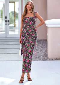 PRETTYGARDEN Women's Spring Wedding Guest Dress Summer Formal Sleeveless Elegant Floral Lace Cocktail Maxi Long Dresses