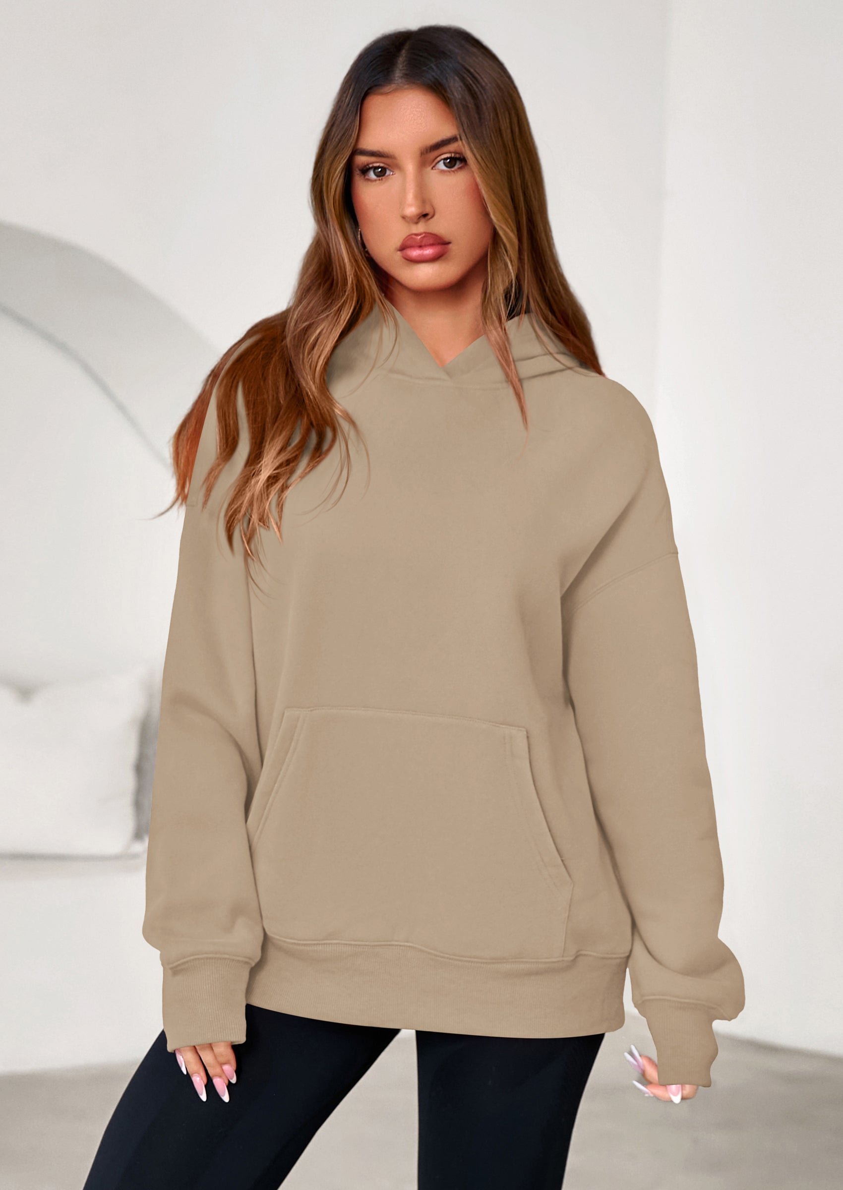 PRETTYGARDEN Womens Oversized Hoodies Fleece Hooded Sweatshirts Long Sleeve Pullover Tops Fall Outfits Winter Clothes