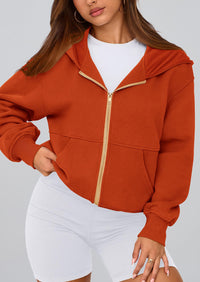 PRETTYGARDEN Hoodies For Women Sweatshirt Zip Up Hoodie Fall Fashion Trendy Long Sleeve Jackets Winter Clothing Outfits