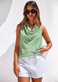 PRETTYGARDEN Women's Tie Halter Going Out Tops Summer Cowl Neck Vest Backless Sleeveless Tank Top Party Date Outfits PRETTYGARDEN