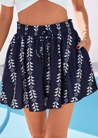 PRETTYGARDEN Women's Flowy Shorts Summer Fashion Beach Vacation Clothes Casual High Waist Wide Leg Ruffle Shorts