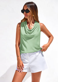 PRETTYGARDEN Women's Tie Halter Going Out Tops Summer Cowl Neck Vest Backless Sleeveless Tank Top Party Date Outfits PRETTYGARDEN