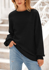 PRETTYGARDEN Women's Fall Sweaters Casual Crew Neck Long Sleeve Pullover Tops Ribbed Knit Loose Fit Winter Clothes