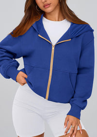 PRETTYGARDEN Hoodies For Women Sweatshirt Zip Up Hoodie Fall Fashion Trendy Long Sleeve Jackets Winter Clothing Outfits