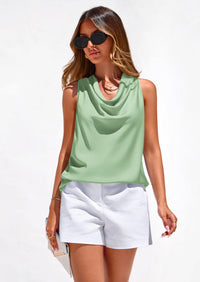 PRETTYGARDEN Women's Tie Halter Going Out Tops Summer Cowl Neck Vest Backless Sleeveless Tank Top Party Date Outfits PRETTYGARDEN