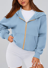 PRETTYGARDEN Hoodies For Women Sweatshirt Zip Up Hoodie Fall Fashion Trendy Long Sleeve Jackets Winter Clothing Outfits